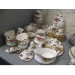 A mixed lot to include a collection of Royal Albert Old Country Roses china to include a part dinner