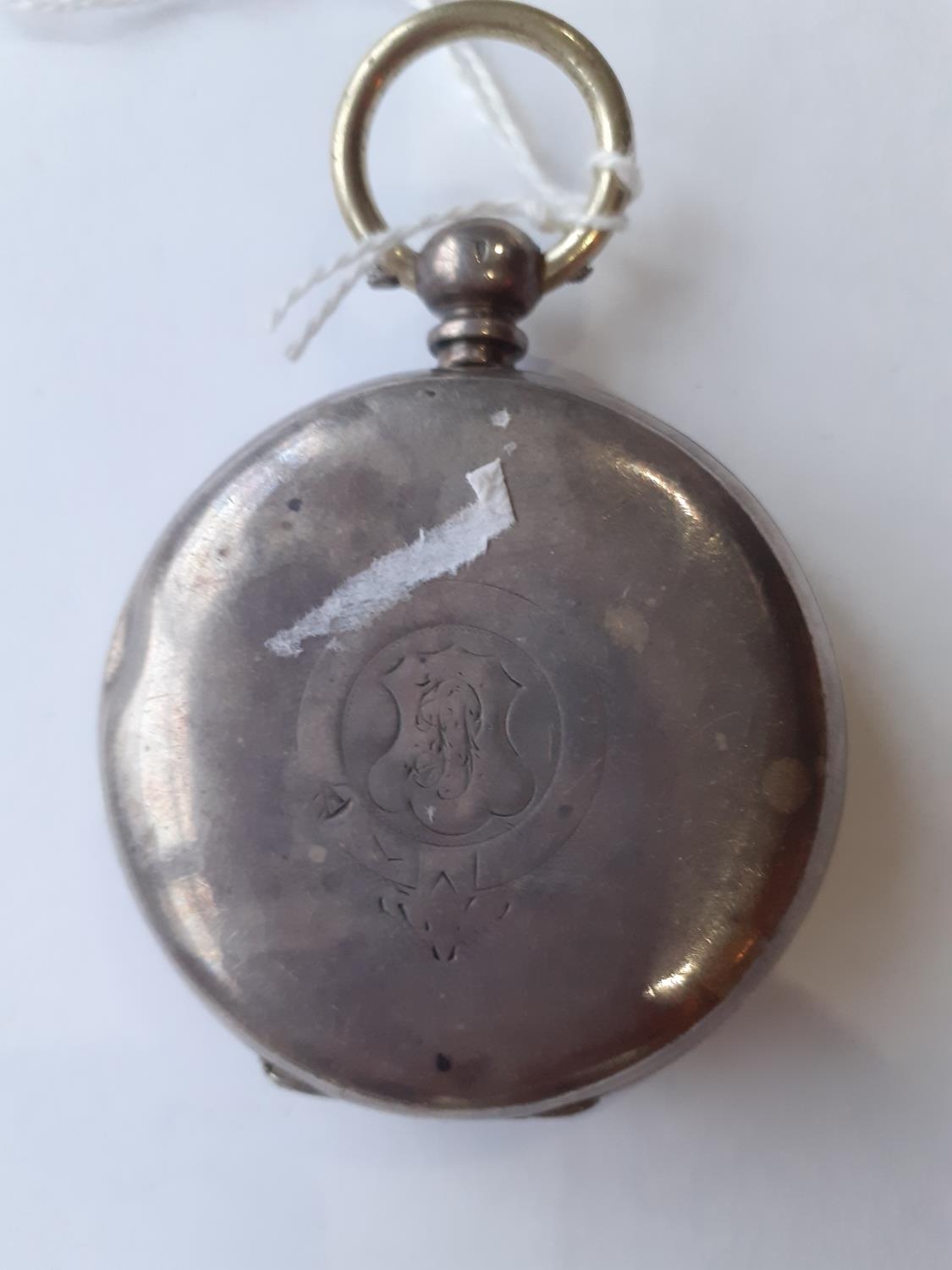 A Camerer Kuss & Co silver pocket watch, Swiss made, having an cream coloured dial with the - Image 4 of 5