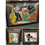 Three Rick Jewel Hohmier - three limited edition prints each of a jazz band or player, framed and