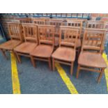Ten vintage oak school chairs A/F made by Glennisters, High Wycombe, Location: LAF