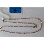 A 9ct gold open link chain, 4.35g