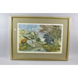 A Framed Watercolour by Harold Oak, 1990, Marked up at £300