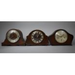 A Collection of Three Westminster Chime Mantle Clocks, All Complete with Movements but Both Body and