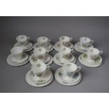 A Royal Albert Flower of the Month Teaset to Comprise Ten Cups, Ten Saucers and Ten Side Plates