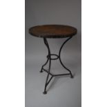 A Vintage Metal Circular Stand, 59cm high