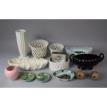 A Collection of Various Ceramics to Include Ribbed Beswick Vase of Cylindrical Tapering Form,