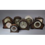 A Collection of Eight Various Mantle Clocks, All Complete with Movements but Both Bodies and