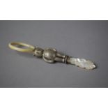 A Baby Teether, Silver, Ivory and Mother of Pearl, Hallmark Birmingham 1964 by W H C