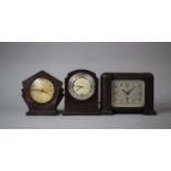 Three Bakelite Mounted Clocks to Include Smiths Electric, Timlek and Ferranti