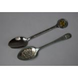 A Silver Elizabeth II Commemorative Teaspoon, 1952-1977, Birmingham Hallmark together with a