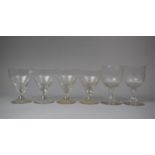 A Collection of 19th Century Glass to Include Four Bucket Topped Ale Glasses with Collared Knop