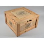 A Pine Framed Lidded Crate/Box for the Traditional Provisions and Supplies, 38x40cm High