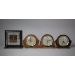 A Collection of Four Mid 20th Century Smiths Clocks to Include Square Face Mantle Example and
