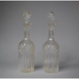 Two 19th Century Cut Glass Cordial Decanter, 30Cm High