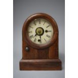 An American Seth Thomas Mahogany Framed Dome Topped Mantle Clock, Some Losses to Body, 24.5cm high