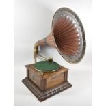 An Early 20th Century Windup Gramophone, The Exophone, King of all Gramophones, Morehouse Ltd Lancs,