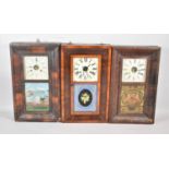 A Collection of Three American Wall Clocks, all in Need of Attention