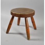 A Vintage Four Legged Stool, the Top 22cm Diameter