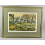 A Framed Watercolour, Linton Village 1992 by Harold Oaks, Marked £300