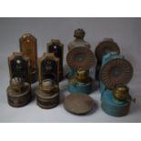 A Collection of Various 19th/20th Century Wall Mounting Tinplate Oil Lamps, Example with Reflector
