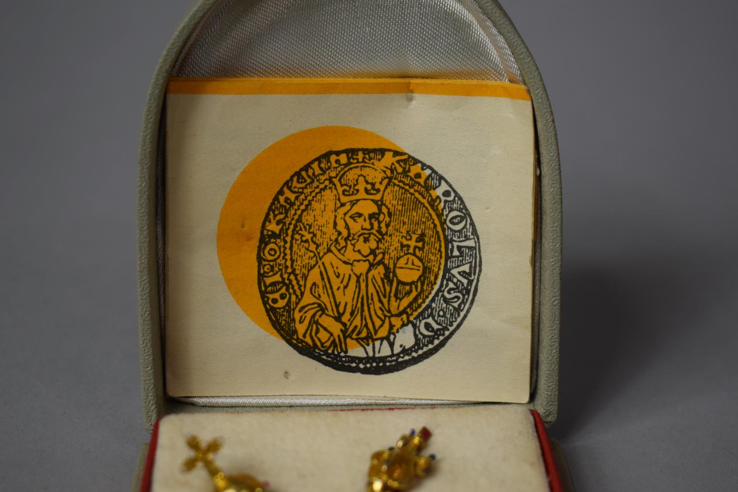 A Boxed Silver Replica of the Crown Jewels of Czechoslovakia by Soluna, c.1960 - Image 2 of 4