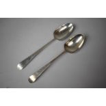 Two Georgian Silver Serving Spoons, 107.1g