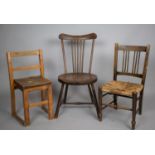 Three Various 19th Century and Later Children's Chairs