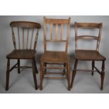 Three 19th Century Chairs to Include Elm Seated Examples