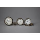 Three Ladies Silver Continental Pocket Watches