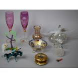 A Collection of Various Glassware to include End of The Day, Continental Girl and Etched Decorated