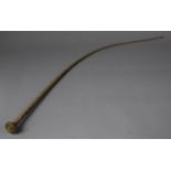 A Vintage Plaited Linen Riding Crop/Whip with Turks Headed Top Having Mounted Metal Disc Stamped for