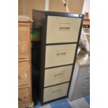A Four Drawer Filing Cabinet, No Key, 57cms Wide