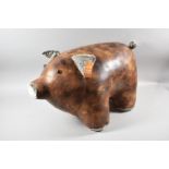 A Large Pig Footstool/Doorstop, 63cms Wide