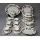 A Wedgwood Hathaway Part Dinner Service to Comprise Coffee Pot, Six Saucers, Six Side Plates, Six