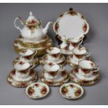 A Royal Albert Old Country Rose Part Tea and Dinner Set to Comprise Six Small Plates, Six Larger
