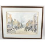 A Late 19th/early 20th Century English School Watercolour on Paper Depicting Street Scene with Horse