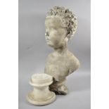 A Parian Ware Bust of a Young Boy, Substantial Loss to Base and Chips all Over, together with