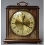 A Late 20th Century Metamec Mantel Clock with Wooden and Brass Surround Housing Inner Onyx Panels