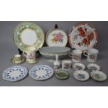 A Collection of Various Ceramics to Include Cabinet Plates, Aynsley, Royal Worcester Evesham, Flan