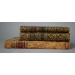 A Collection of Three 18th Century Leather Bound Books to Include 1787 Gazette De Amsterdam, 1727