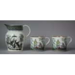 A Collection of three 19th Century Chinoiserie Ceramic Items to include Two Pekin Pattern Tankards