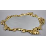 A Molded Resin Gilt Framed Mirror, 74 cms High