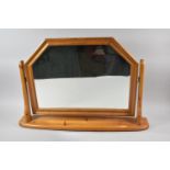 A Pine Framed Dressing Table Mirror, 66cms Wide