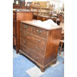 A 19th Century Chest of Two Short and Three Long Drawers on Bracket Feet, the Chest with Drop