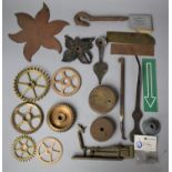 A Collection of Various Clock Parts to include Cogs etc