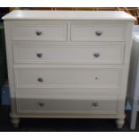 A Modern Painted Pine Chest of Two Short and Three Long Drawers, 104cms Wide by 48cms Depth by