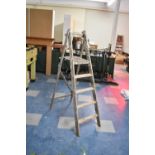 A Carpenters Four Step Wooden Step Ladder