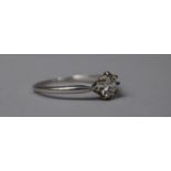 A Diamond Solitaire Ring, The Central Diamond Brilliant Cut Diamond Weighing approx. 0.73 Carats,