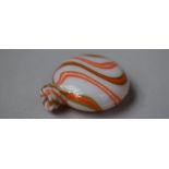 A Miniature Italian Scent Flask of Milk White, Orange, Green and Gilt Colourway, 3cm Tall