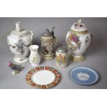 A Collection of Various Ceramics to include 19th Century Lidded Vase, Royal Crown Derby Cabinet